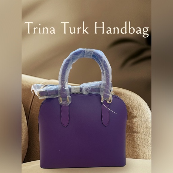 Trina Turk Plum Wildflower Crossbody Tote With  Straps and Card Holder NWT - Picture 3 of 13